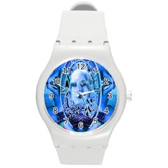 Clockwork Blue Round Plastic Sport Watch (m) by icarusismartdesigns