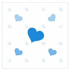 Blue Hearts Large Satin Scarf (square)