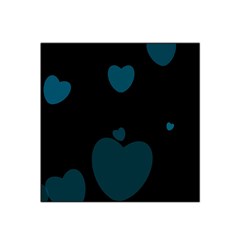 Teal Hearts Satin Bandana Scarf by TRENDYcouture