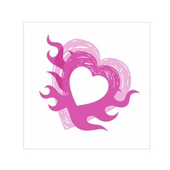 Hot Pink Love Small Satin Scarf (square)