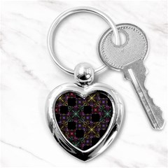 Ornate Boho Patchwork Key Chains (heart)  by dflcprints