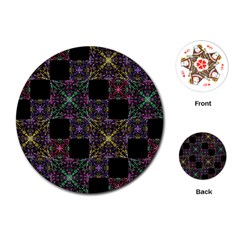 Ornate Boho Patchwork Playing Cards (round) 