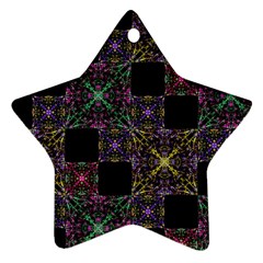 Ornate Boho Patchwork Star Ornament (two Sides) 