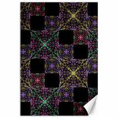 Ornate Boho Patchwork Canvas 12  X 18   by dflcprints