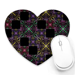 Ornate Boho Patchwork Heart Mousepads by dflcprints