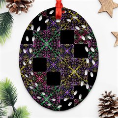 Ornate Boho Patchwork Ornament (oval Filigree) 