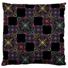 Ornate Boho Patchwork Large Cushion Case (two Sides) by dflcprints