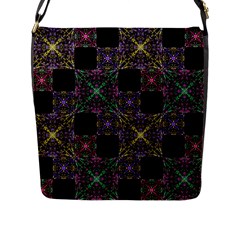 Ornate Boho Patchwork Flap Messenger Bag (l)  by dflcprints