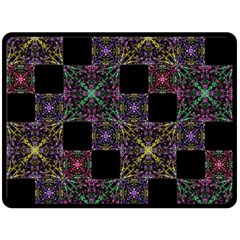 Ornate Boho Patchwork Double Sided Fleece Blanket (large) 