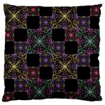 Ornate Boho Patchwork Large Flano Cushion Case (Two Sides) Back