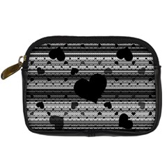 Black And Gray Abstract Hearts Digital Camera Cases by TRENDYcouture