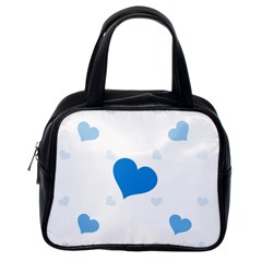 Blue Hearts Classic Handbags (one Side) by TRENDYcouture