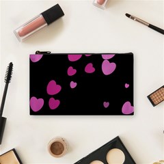 Pink Hearts Cosmetic Bag (small)  by TRENDYcouture