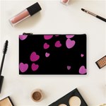 Pink Hearts Cosmetic Bag (Small)  Front