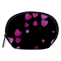 Pink Hearts Accessory Pouches (medium) 