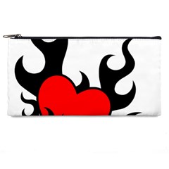 Black And Red Flaming Heart Pencil Cases by TRENDYcouture