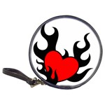 Black And Red Flaming Heart Classic 20-CD Wallets Front