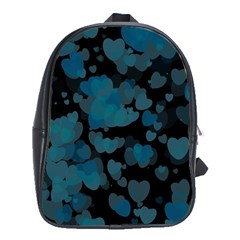 Turquoise Hearts School Bags (xl)  by TRENDYcouture