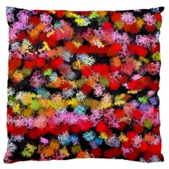 Colorful Brush Strokes                                             	large Flano Cushion Case (two Sides) by LalyLauraFLM