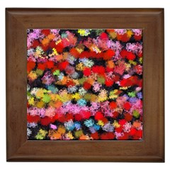 Colorful Brush Strokes                                             			framed Tile by LalyLauraFLM