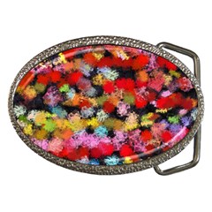 Colorful Brush Strokes                                             			belt Buckle by LalyLauraFLM