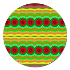 Circles And Waves                                              			magnet 5  (round) by LalyLauraFLM