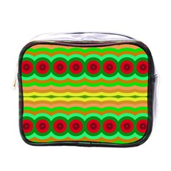 Circles And Waves                                              			mini Toiletries Bag (one Side) by LalyLauraFLM