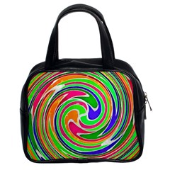 Colorful Whirlpool Watercolors                                                Classic Handbag (two Sides) by LalyLauraFLM