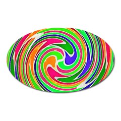 Colorful Whirlpool Watercolors                                                			magnet (oval) by LalyLauraFLM