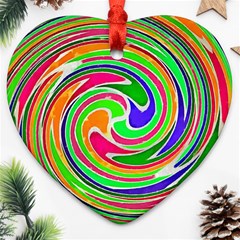 Colorful Whirlpool Watercolors                                                			ornament (heart) by LalyLauraFLM