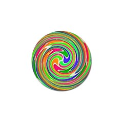 Colorful Whirlpool Watercolors                                                			golf Ball Marker by LalyLauraFLM