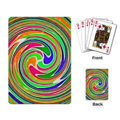 Colorful Whirlpool Watercolors                                                			playing Cards Single Design by LalyLauraFLM