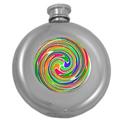 Colorful Whirlpool Watercolors                                                			hip Flask (5 Oz) by LalyLauraFLM