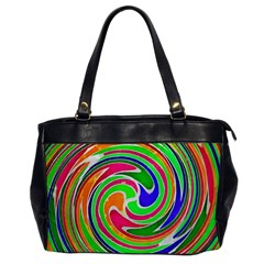 Colorful Whirlpool Watercolors                                                			oversize Office Handbag by LalyLauraFLM