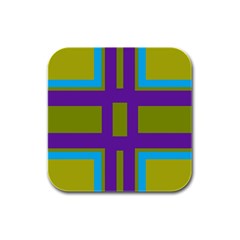 Angles And Shapes                                                 			rubber Square Coaster (4 Pack by LalyLauraFLM