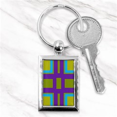 Angles And Shapes                                                 			key Chain (rectangle) by LalyLauraFLM