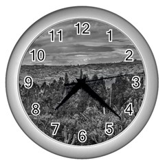 Ecuador Landscape Scene At Andes Range Wall Clocks (silver) 