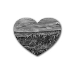 Ecuador Landscape Scene At Andes Range Rubber Coaster (heart)  by dflcprints