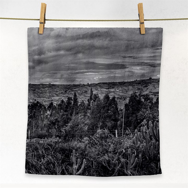 Ecuador Landscape Scene At Andes Range Face Towel