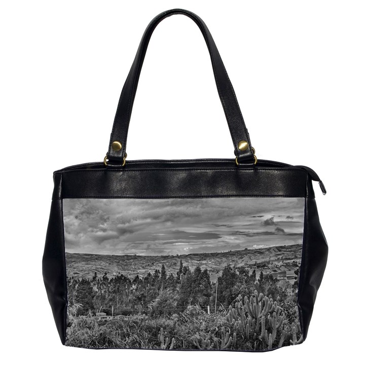 Ecuador Landscape Scene At Andes Range Office Handbags (2 Sides) 