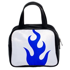 Blue Flames Classic Handbags (2 Sides) by TRENDYcouture