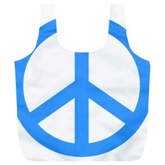 Blue Peace Full Print Recycle Bags (l)  by TRENDYcouture