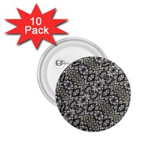 Silver Oriental Ornate  1 75  Buttons (10 Pack) by dflcprints