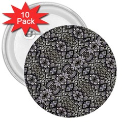 Silver Oriental Ornate  3  Buttons (10 Pack)  by dflcprints