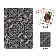 Silver Oriental Ornate  Playing Card by dflcprints