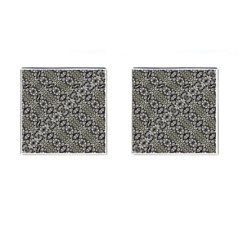 Silver Oriental Ornate  Cufflinks (square) by dflcprints