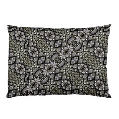 Silver Oriental Ornate  Pillow Case (two Sides)