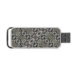 Silver Oriental Ornate  Portable USB Flash (One Side) Front