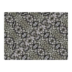 Silver Oriental Ornate  Double Sided Flano Blanket (mini) 