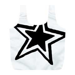 Double Star Full Print Recycle Bags (l)  by TRENDYcouture